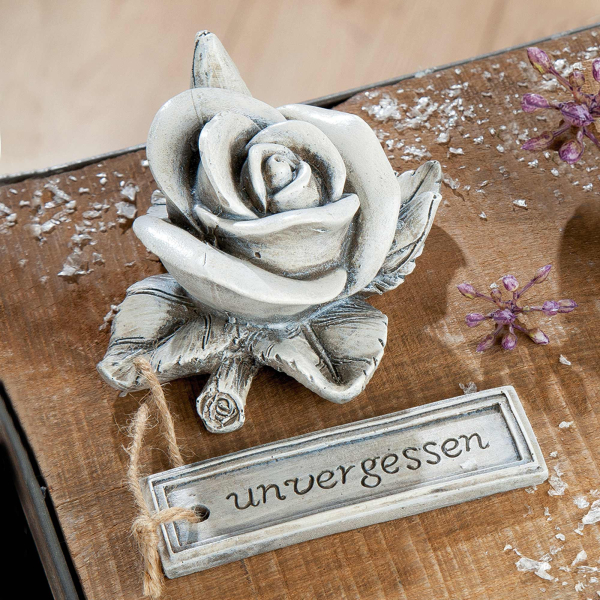 Grabschmuck "Unvergessen" - Rosenblüte