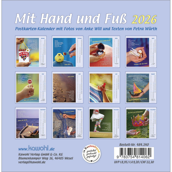 Kalender-Mit Hand und Fuß 2026 Kalender-Mit Hand und Fuß 2026