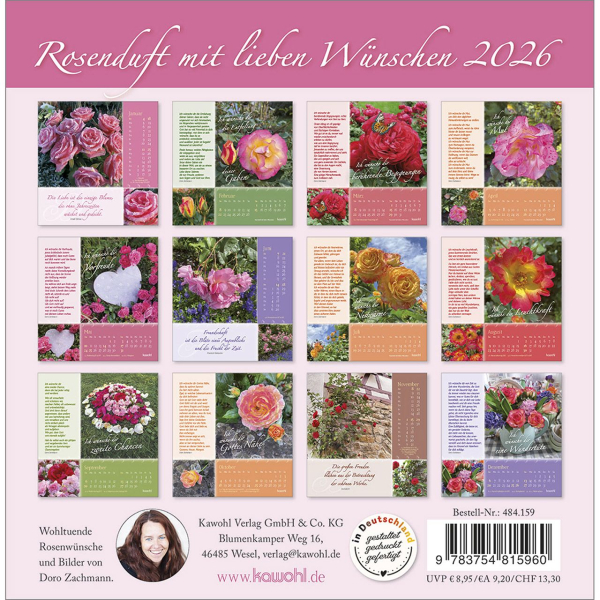 Kalender-Rosenduft mit lieben Wünschen 2026