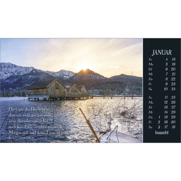 Kalender-Sehnsucht nach Unendlichkeit 2026