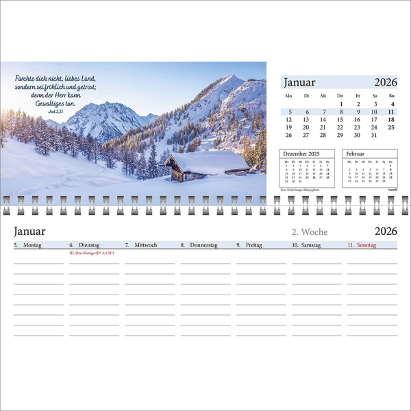 Tischkalender-In deine Hand leg ich den Tag 2026