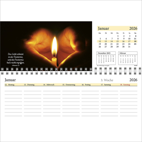 Tischkalender-In deine Hand leg ich den Tag 2026