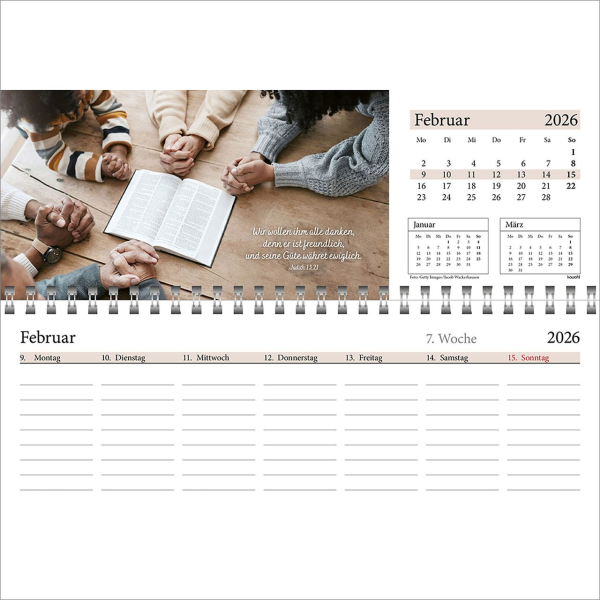 Tischkalender-In deine Hand leg ich den Tag 2026