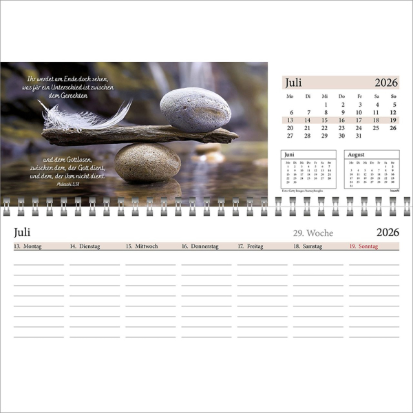 Tischkalender-In deine Hand leg ich den Tag 2026