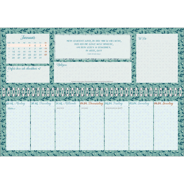 Tischkalender-Meine fröhlich-bunte Segenswoche 2026 Tischkalender-Meine fröhlich-bunte Segenswoche 2026