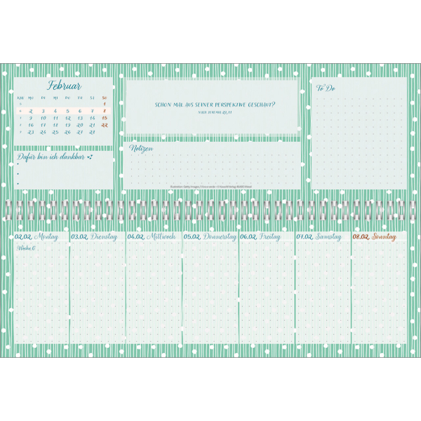 Tischkalender-Meine fröhlich-bunte Segenswoche 2026 Tischkalender-Meine fröhlich-bunte Segenswoche 2026