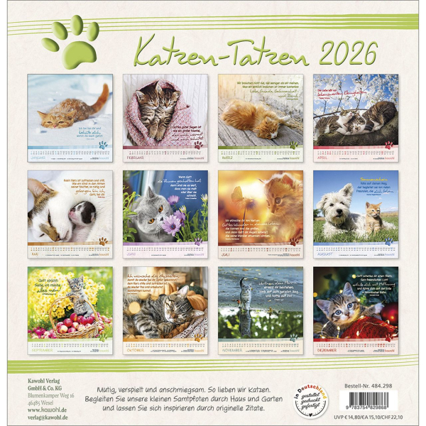 Kalender-Katzen-Tatzen 2026 Kalender-Katzen-Tatzen 2026