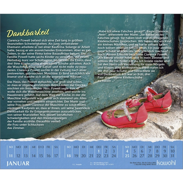 Kalender - Aus dem Leben - für das Leben 2025