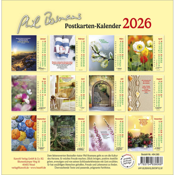 Phil Bosmans - Postkarten-Kalender 2026 Phil Bosmans - Postkarten-Kalender 2026