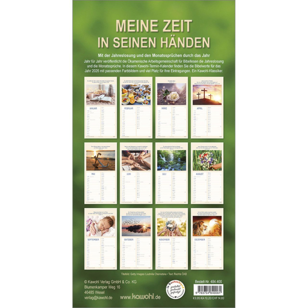 Kalender-Meine Zeit in seinen Händen 2026