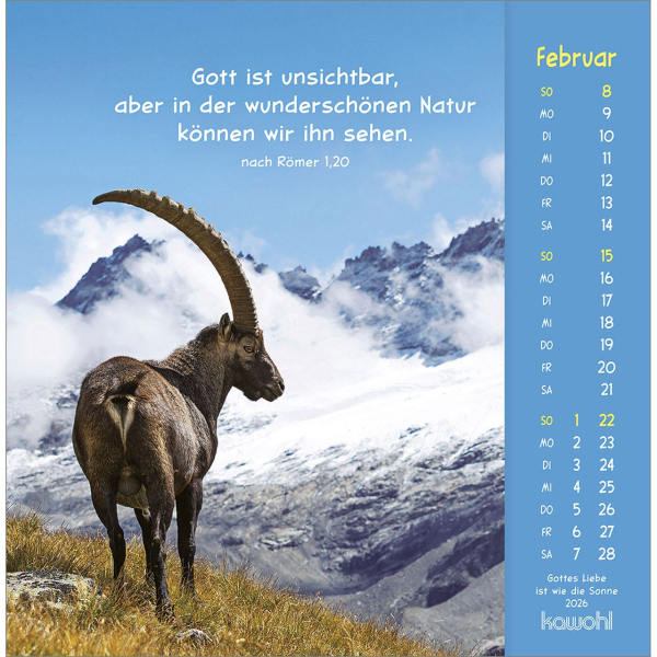 Kalender-Gottes Liebe ist wie die Sonne 2026 Kalender-Gottes Liebe ist wie die Sonne 2026