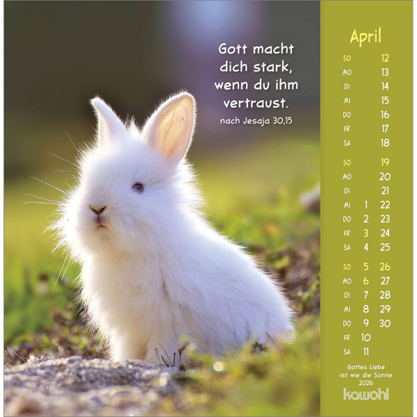 Kalender-Gottes Liebe ist wie die Sonne 2026 Kalender-Gottes Liebe ist wie die Sonne 2026