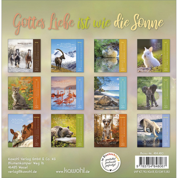 Kalender-Gottes Liebe ist wie die Sonne 2026 Kalender-Gottes Liebe ist wie die Sonne 2026