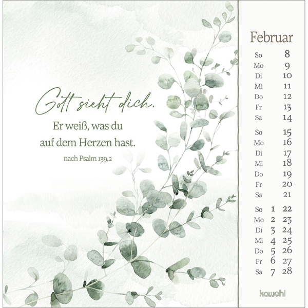 Kalender-Vor dich bring ich, was mich bewegt 2026