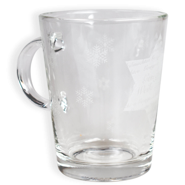Teeglas "Stern" - Gesegnete Weihnachten