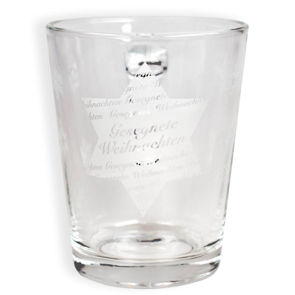 Teeglas "Stern" - Gesegnete Weihnachten
