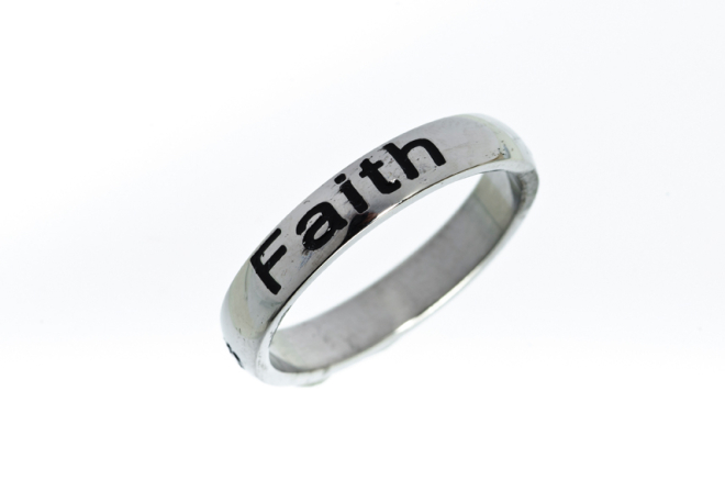Ring "Love/Faith/Hope" - Edelstahl