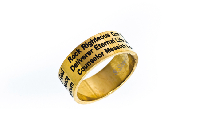 Ring "Names of Jesus" - Edelstahl