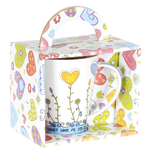 Jumbo-Tasse "Herzblumen"