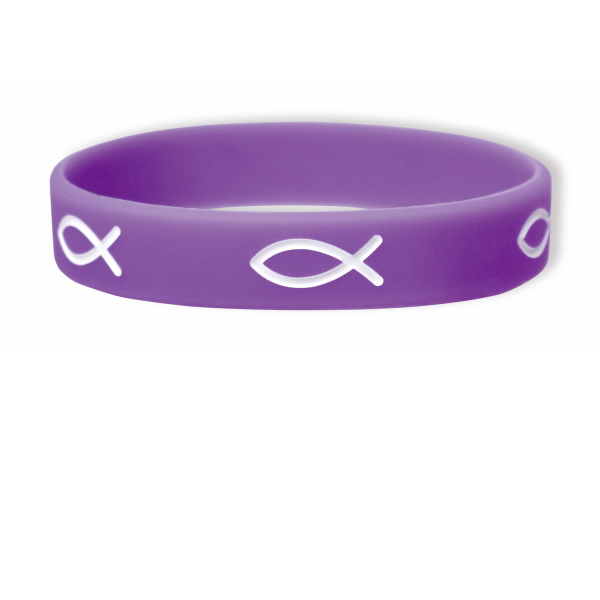 Bekenntnis-Armband "Fisch" - lila