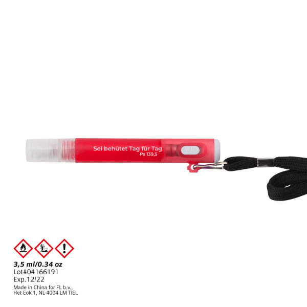 Lanyard mit Handsprühflasche "Sei behütet Tag für Tag"