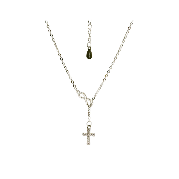 Halskette - Kreuz mit Unendlichkeitssymbol