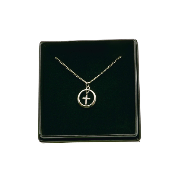 Halskette - Kreuz in Ring
