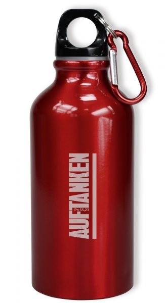 Aluminium-Trinkflasche "Auftanken"