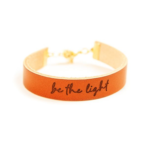 Lederarmband "be the light"