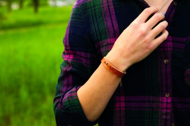 Lederarmband "be the light"