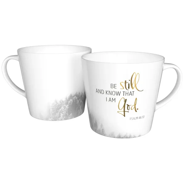 Tasse "Be still and know" - Golddekor