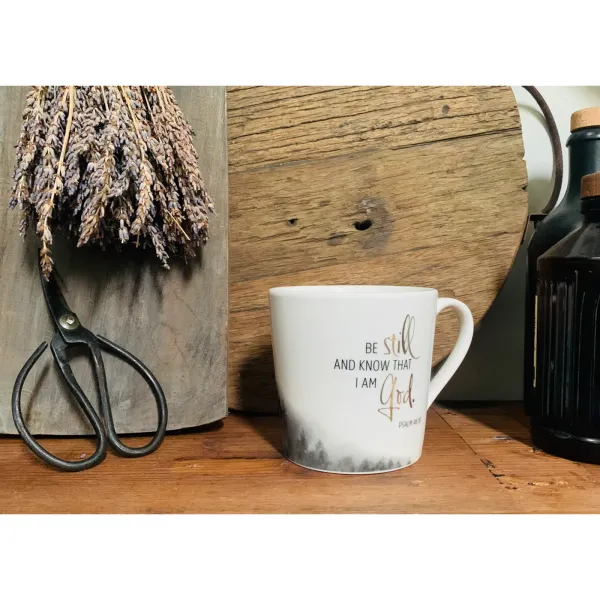 Tasse "Be still and know" - Golddekor