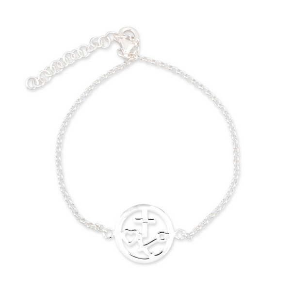 Armband mit Symbole "Herz Kreuz Anker "