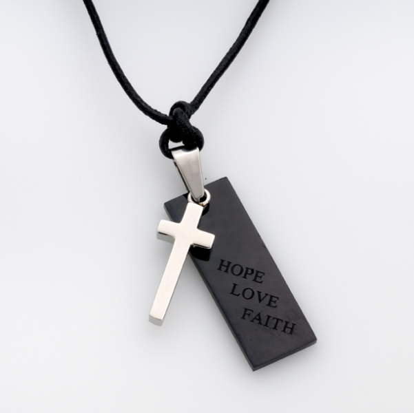 Kette mit Anhänger "Kreuz" Edelstahl
