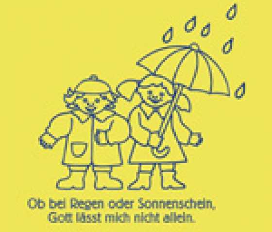 Kinder-Regenschirm "Ob bei Regen..."
