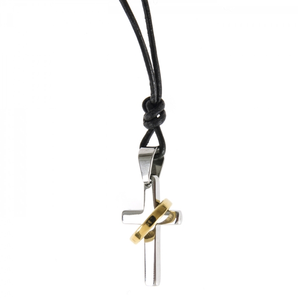 Halskette "Kreuz/Ring"