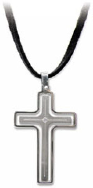 Halskette "drehbares Kreuz"-Edelstahl