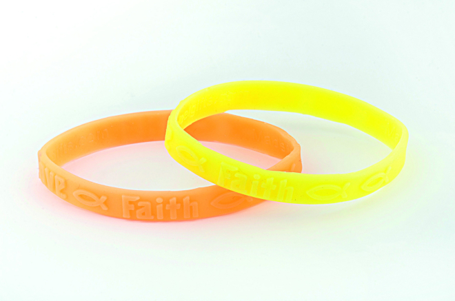 Doppel-Armband "Hope Faith Love" - Silikon