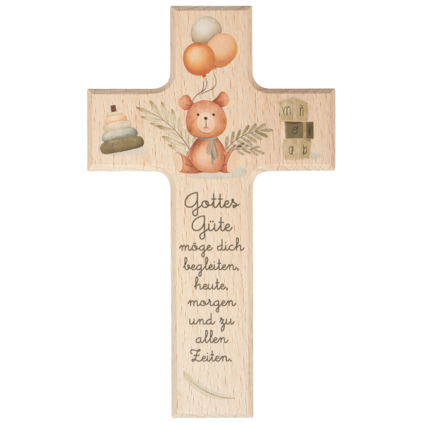 Holzkreuz "Gottes Güte möge dich begleiten..."