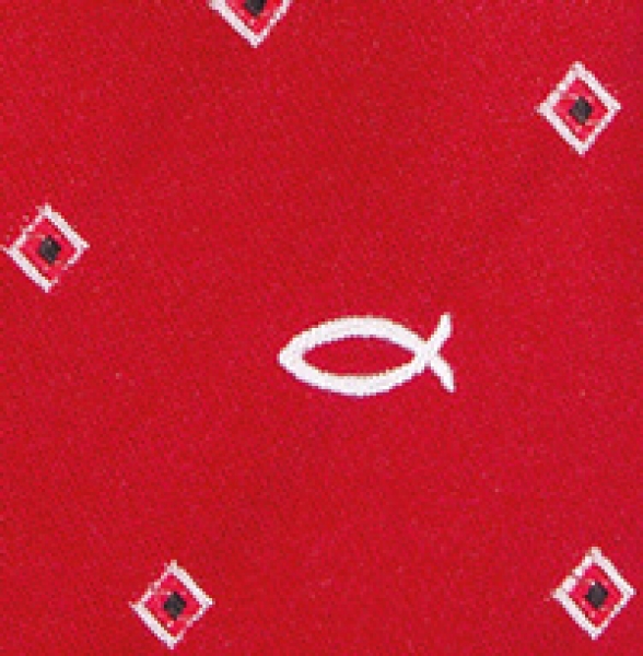 Krawatte "Fisch" - rot