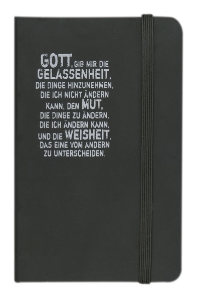 Notebook A6 schwarz - Gelassenheit