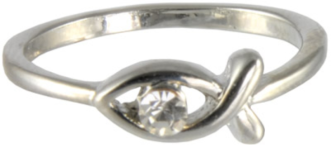 Ring mit Fischmotiv und Zirconia
