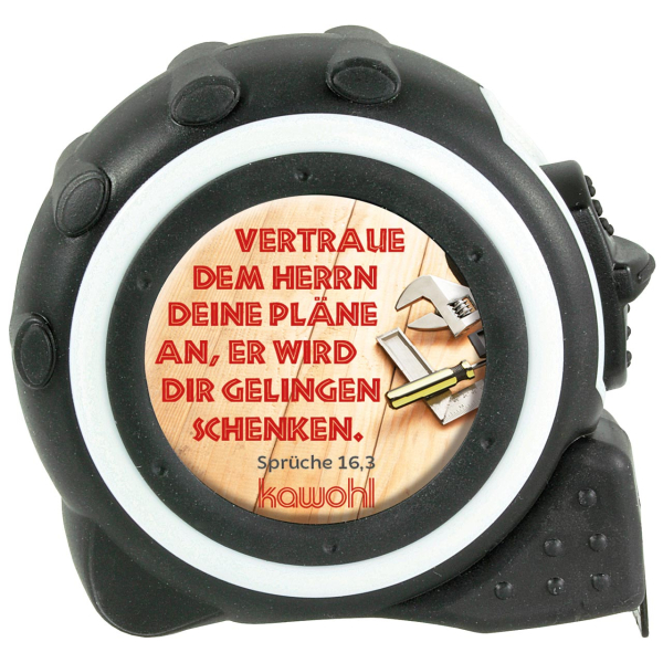 Roll-Maßband - Vertraue dem Herrn deine Pläne an (5 m Länge)