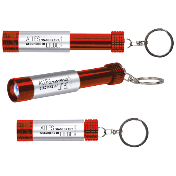 LED-Effekttaschenlampe "Alles, was ihr tut, geschehe in Liebe"