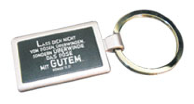 Schlüsselhänger - Lass dich nicht vom Bösen überwinden - Metall