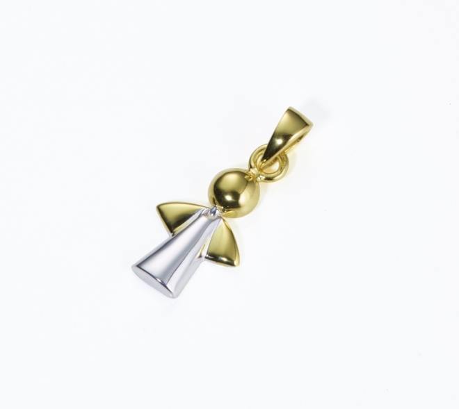 Anhänger "Engel" - Sterlingsilber / goldfarben