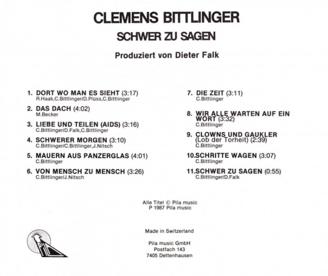 Clemens Bittlinger-Schwer zu sagen