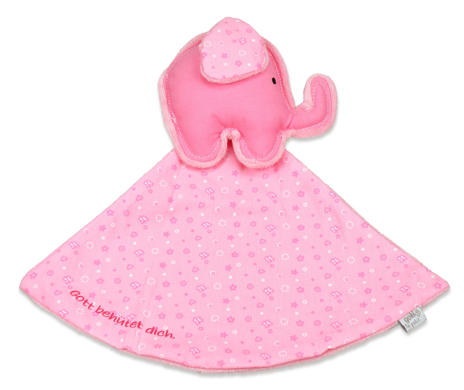 Schnuffeltuch "Elefant" - Rosa