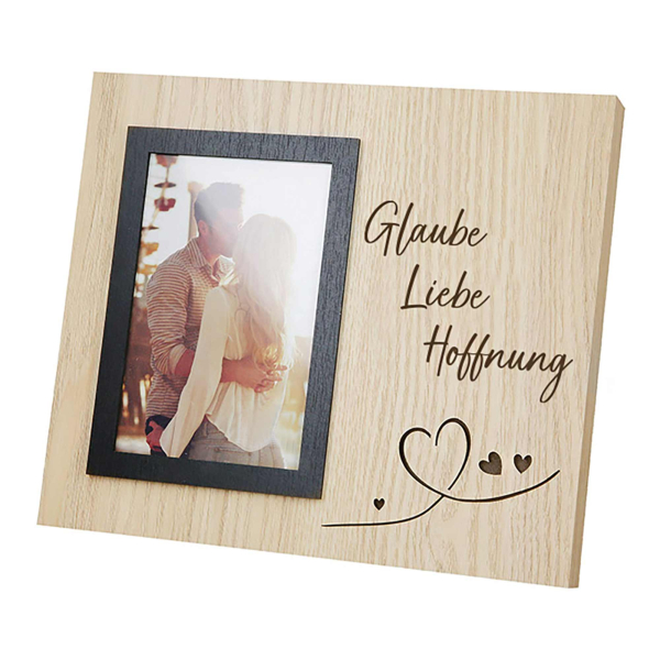 LED-Fotorahmen "Glaube Liebe Hoffnung"