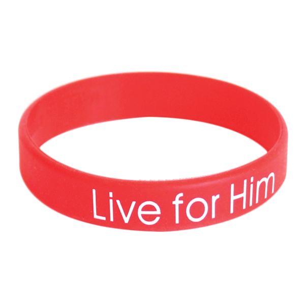 Spenden-Armband "Live For Him" - rot